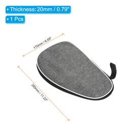 PATIKIL Table Tennis Paddle Case Table Tennis Racket Case Soft Cover Container Bag Shell Shape for Sports Accessories Gray