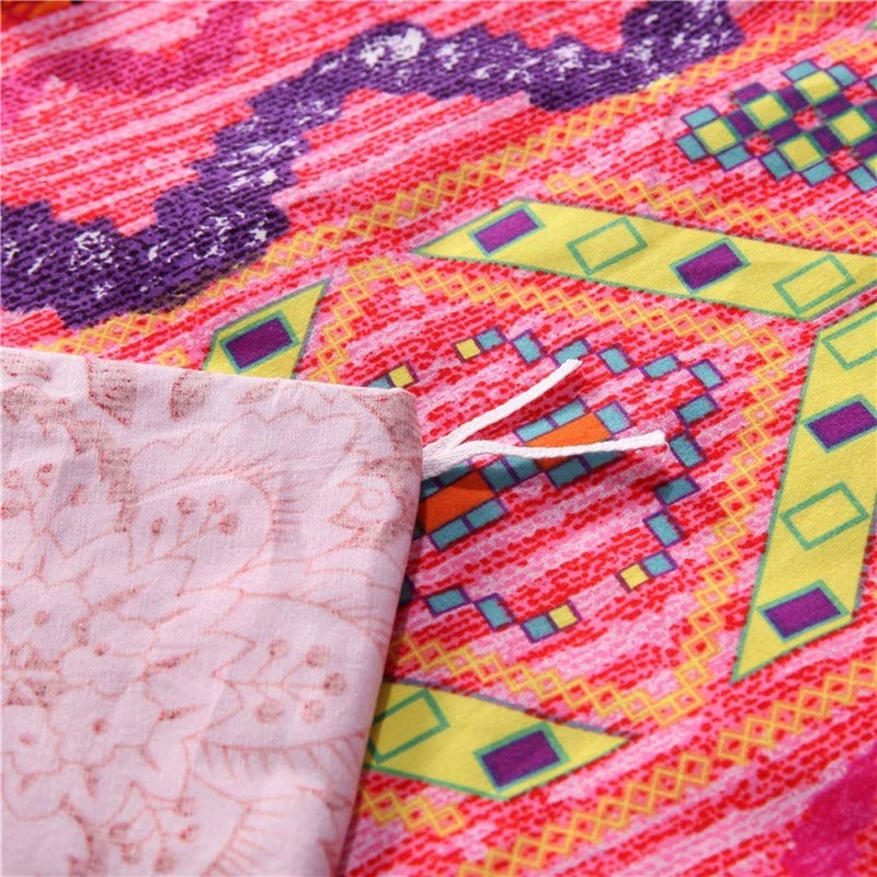 ERZRGA Vintage Cotton Boho King Duvet Cover,Retro Bohemian Bedding Sets