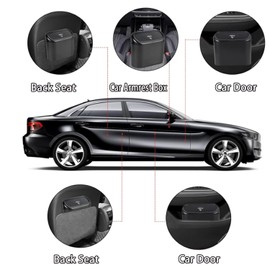 Mini Bote de Basura Portátil para Auto, Cubo de Basura para Coche con Tapa, Mini Cubo de Basura para coche con Tapa, Pequeño Cuboo de Basura para Coche, Oficina, Hogar, Car Trash Can Bin with Lid (1)