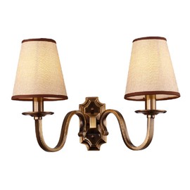 Aiwen Vintage Modern Wall Sconce Wall Lamp Wall Light Solid Brass Fitting Fixture 2 Lights