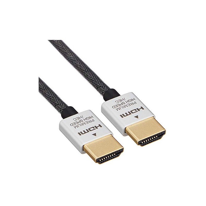 BUFFALO BSHDPS20SV Premium Certified Slim HDMI Cable 2.0M Silver