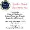 Soothe Blend Dried Elderberry Tea Beverage - Specification: 1oz