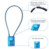 SISAV 3 Digit Cable Combination Lock 12 inches Cable for