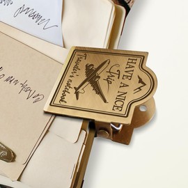 ANATTASOUL Travel Diary Clip Metal Book and Bill Binder Clips Alloy Antique Bronze Vintage Travel Plane Decorative Travellers for Travellers Art Journaling Reading Decoration Accessories