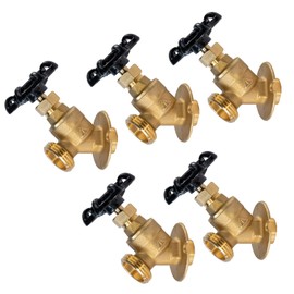 Midline Valve 6944-5 Multi-Turn Sillcock Bibb with Stuffing Box, 3/4 in. SWT, Cast Brass (5Pack), 3/4 in. Sweat Inlet x 3/4 in. MHT Hose Outlet
