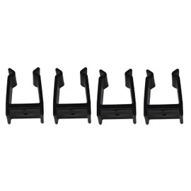 JSP Manufacturing Black Bimini Top Boat Pole Clips 1-1/4 inch for Pontoon Bimini Top Support Poles (4)