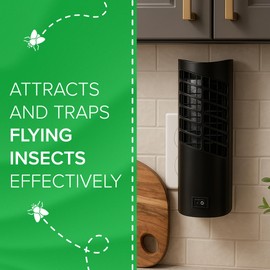 Plug in Insect Trap by EcoPro Pest Control | UV Light Plug in Bug Trap | Quiet Indoor Flying Insect Trap, No Toxic Chemicals | Electronic Fly Trap Comes with 4 Refills (2 Devices - 4 Refill Pack)