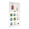 3 Tier Solid Wood Bookshelf Magazine Rack with Pegboard, Floor