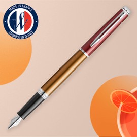 Waterman Fountain Pen | Hemisphere French Riviera Collection | Promenade Vermillon | Medium Nib | Gift Box