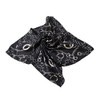 Elegant Silk Feel Plaid with Chains Design Satin Square Scarf,