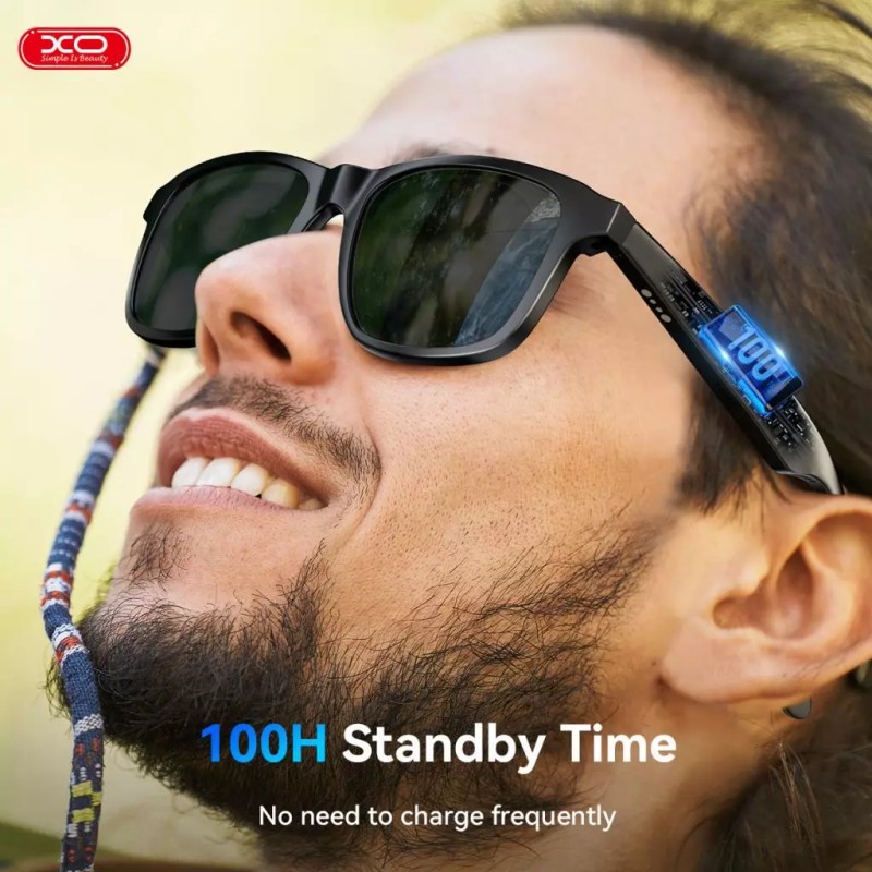 XO Men Smart Glasses Polarized Sunglass Audio Speakers Bluetooth Call