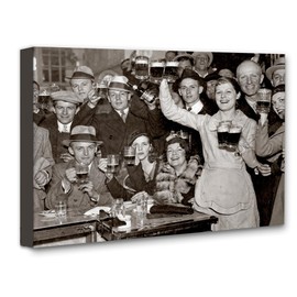 Cheers Everyone: 18x24 Unframed Poster- Vintage 1920s Retro Photos for Speakeasy & Bootleggers -Prohibition Era Bar Black & White Photography, Antique Historical Prints, Modern Lounge & Home Bar Décor