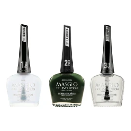 Masglo Kit 3pz Evolution Gel Sin Lámpara Paso 1,2y3 13free