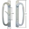 LK Hardware White, Non-Keyed, Sash Controls Mortise-Style Patio Door Handle,