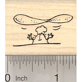 Tiny Guinea Pig Pizza Chef Rubber Stamp