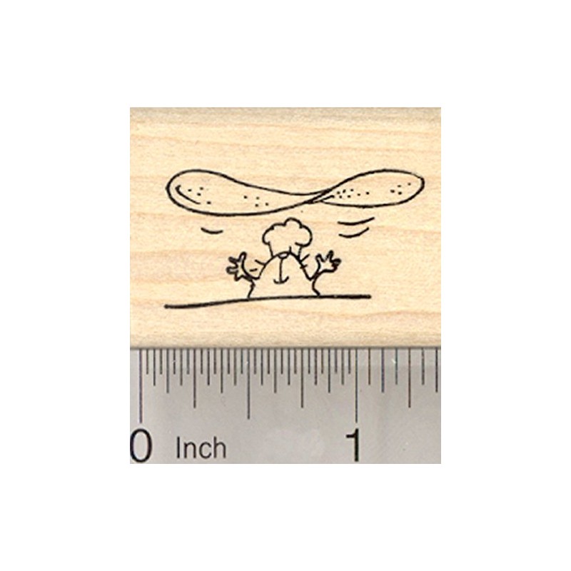 Tiny Guinea Pig Pizza Chef Rubber Stamp
