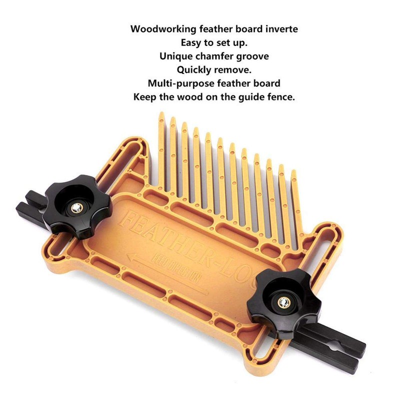 Table Saw Fence Featherboard, Plastic Extended Universal Adjustable Woodworking Feather