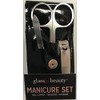 Manicure Set Nail Clipper Tweezers ans Scissors (Black)