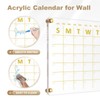 AMUSIGHT Large Acrylic Calendar for Wall, 24" X 16" Golden