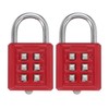 sourcing map Combination Padlock, 6-Digit Push Button Padlock 3-Position Locking