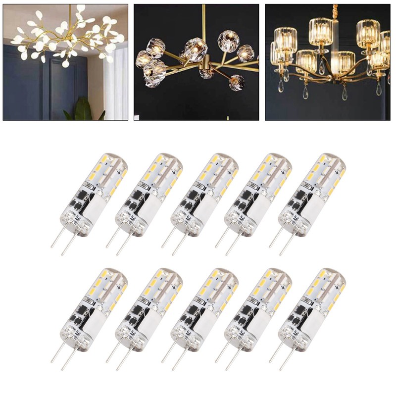 10Pcs G4 LED Bulbs 24LED 1.2W Bi Pin Light Source