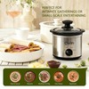 Qvin 0.65 Quart Mini Slow Cooker with Temperature Control, Stainless