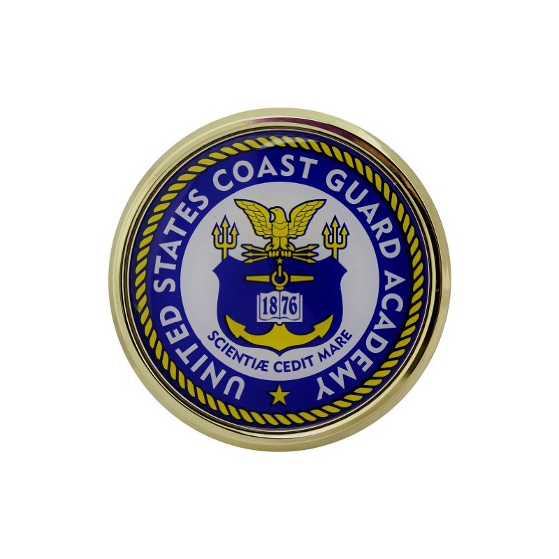 U.S. Coast Guard Academy Chrome Auto Emblem