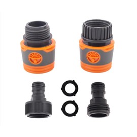 Shark Unlimited | Garden Hose Quick Connect Fittings, 3/4 inch Quick Release Hose Connector Set Male and Female, Adapters with 2 Pieces Rubber Gaskets