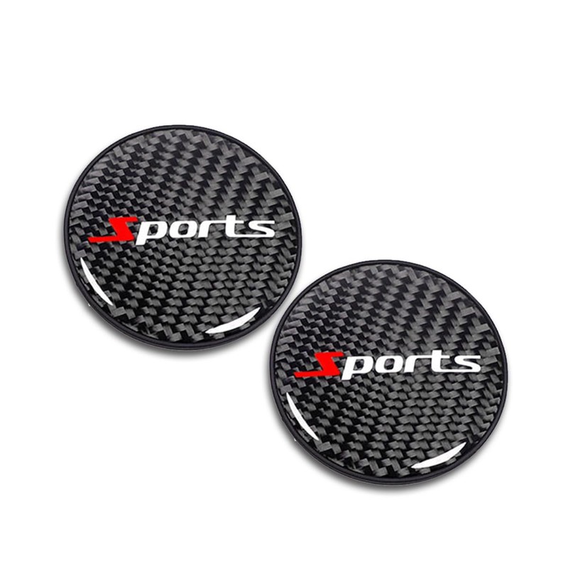 Car Cup Holder Coaster, 2 PCS Carbon Fiber Non-Slip Embedded