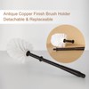 Black Bear Toilet Brush Holder - Resin Cub Covering Nose,