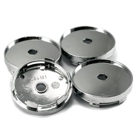 Micro Trader Universal Alloy Wheels Centre Hub Caps, 60mm, Silver, 4pcs