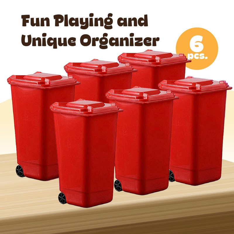 Hammont Mini Trash Can 6-Pack - Mini Trash Can for