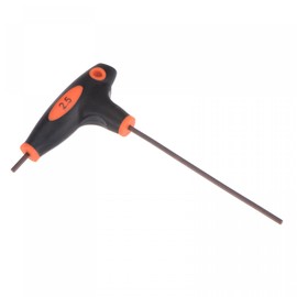 sourcing map 2.5mm Hex Key T-Handle Dual End Wrench Spanner, Metric S2 Steel