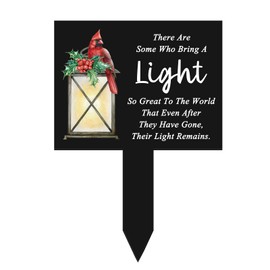 Cardinals Memorial Gift Cardinals Decoration Memorial Cardinal Grave Markers Cemetery Plaque Stake Markers Memorial Plaque for Outdoors Sympathy Garden Stake Red Bird Christmas Cemetery Decor for Yard
