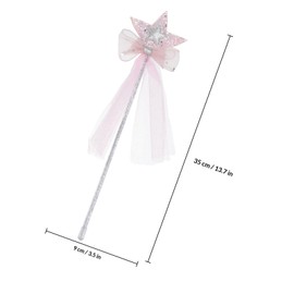 iplusmile 魔法のステッキ 魔法の杖 プリンセス おもちゃ 星型 妖精の杖 お姫様ごっこ 子供用 女の子 アクセサリー チュール シルバー グリッター 誕生日 クリスマス パーティー 変装 コスプレ ステッキ ピンク