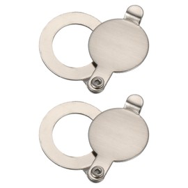 PATIKIL 9/16" Door Viewer Cover, Door Viewer Cover Protective Cover for Privacy Door Viewer for Home Security, Apartment, Hotel, Brushed Nickel, Pack of 2