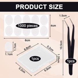 Pack of 1000 Earrings, Masking Sports, Earrings, Plaster, Sport, Children, Transparent, Ear Lobe Support Patches, Invisible & Comfortable, Piercing Plaster with 1 x Storage Box + 1 x Tweezers