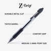 Zebra Pen Z-Grip Retractable Ballpoint Pens, Medium Point, 1.0mm, Black
