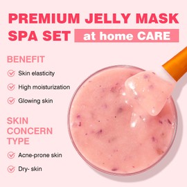 IREV Jelly Mask For Facial, Peel Off Jelly Face Mask, Rubber Face Masks Skin Care For Deep Cleaning Hydrating, Jelly Masks For Facials Professional With Bulgarian Rose, For All Skin Types 23 Fl Oz