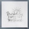 Raised On Country Sunshine (Metallic Silver) (Set of 2) Premium