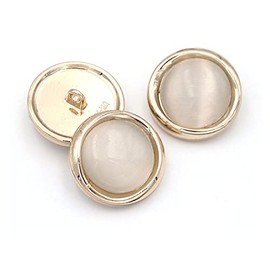 Botones redondos de metal para abrigos decorativos, 5 piezas (dorados, 23 mm)