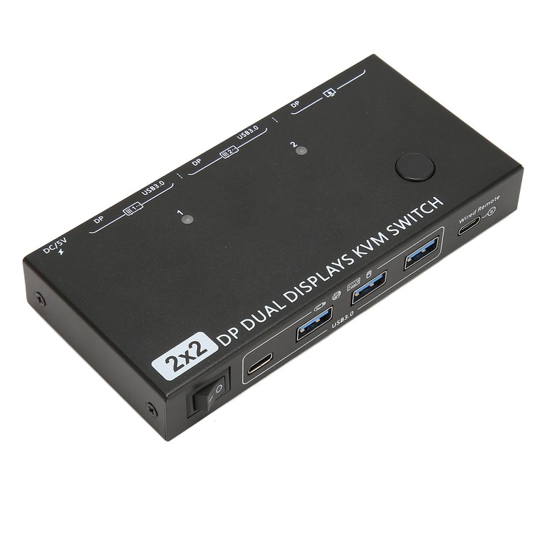 DisplayPort KVM Switch 2 In 2 Out 8K 30Hz 4