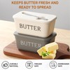 Butter Dish with Lid and Knife, Airtight Covered Plastic Butter