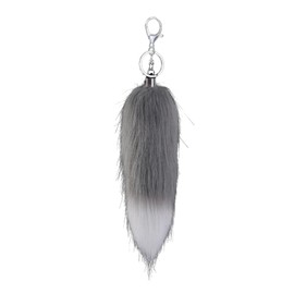 COZENTA Strap, Fur, Tail, Fluffy, Fluffy, Keychain, Accessory, Mini, gray