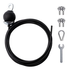 Slim Panda Fitness Steel Cable, Heavy Duty Steel Wire LAT and Lift Pulldown Pulley System Home Gym Cable Accessories with Gyro Ball