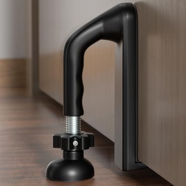 Elfthloo Portable Door Lock Travel Security, Black Anti-Theft Stopper