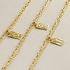 Tasiso 14K Gold Layered Initial Pendant Necklace Layering Paperclip Chain