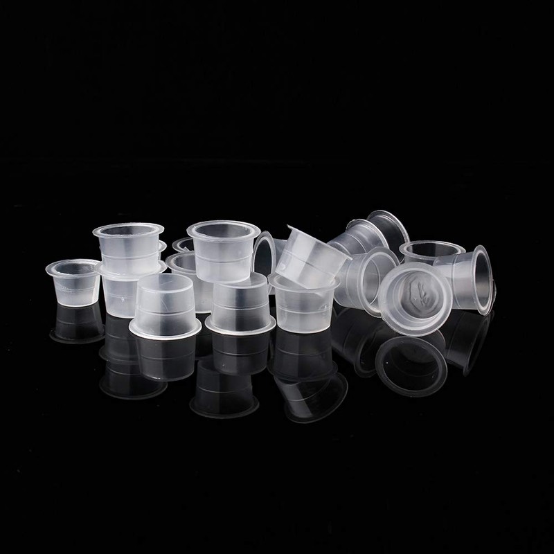 Disposable Tattoo Ink Cups-Tattoo 100pcs Tattoo Ink Caps for Tattooing