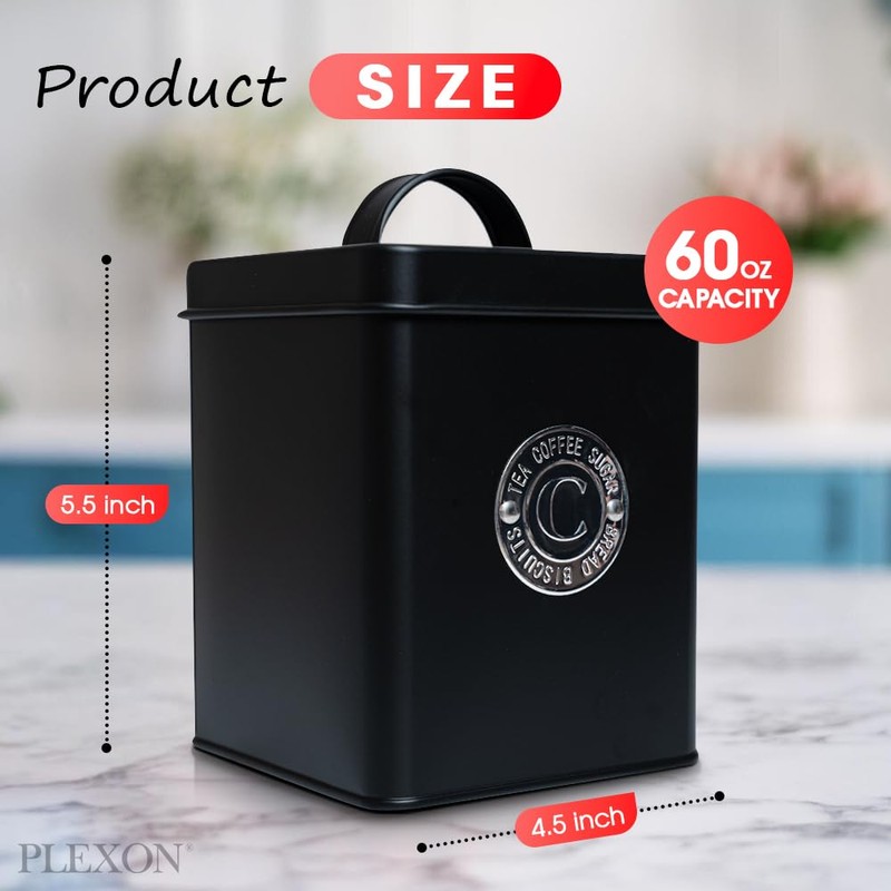 Plexon Canisters Sets for the Kitchen, Kitchen Canisters for Countertop