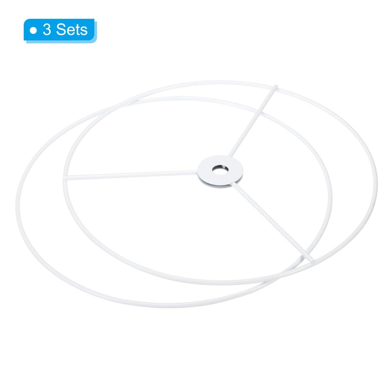 PATIKIL 8 Inch E26 E27 Lamp Shade Ring Frame, 3